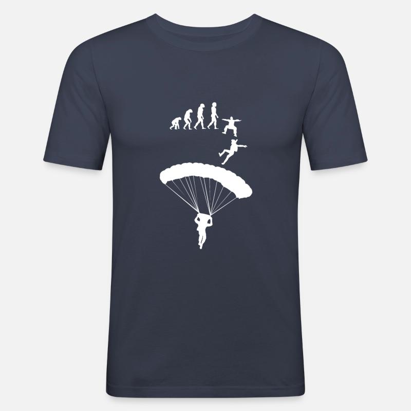 Fallschirmspringen Evolution Skydiver - Männer Slim Fit T-Shirt - Navy