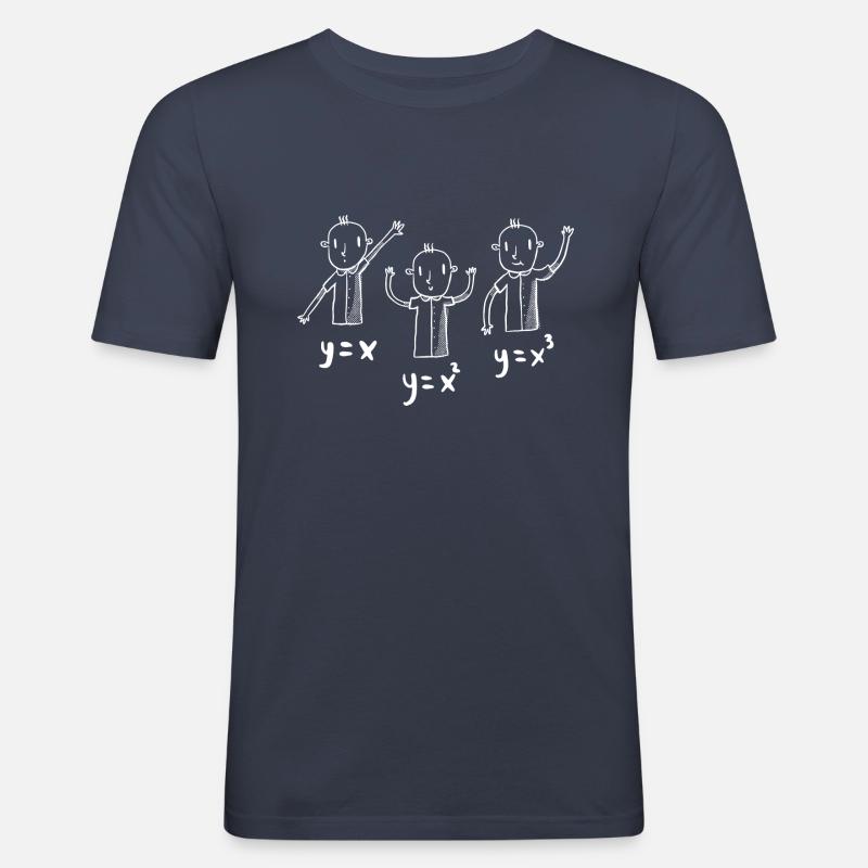 Funny Figures Math - Männer Slim Fit T-Shirt - Navy