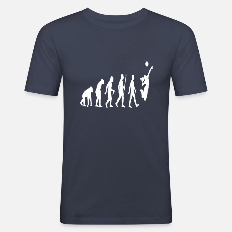 Evolution Volleyball - Männer Slim Fit T-Shirt - Navy