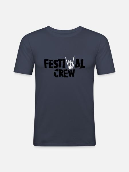 Festival Crew - Männer Slim Fit T-Shirt - Navy