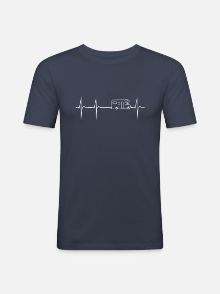 herzschlag alkoven - T-shirt près du corps Homme - bleu marine