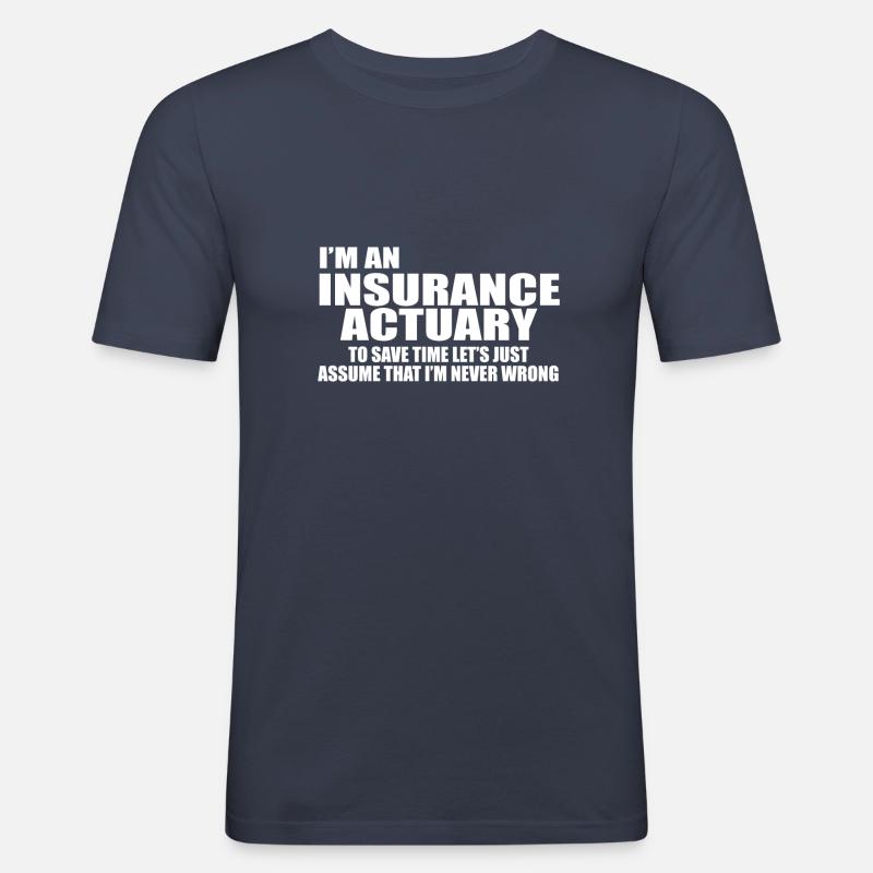 Insurance Actuary - Männer Slim Fit T-Shirt - Navy