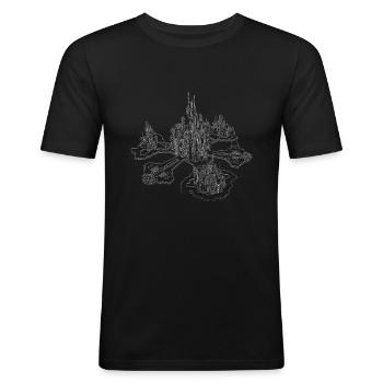City of Atlanits - Men's Slim Fit T-Shirt - black - Front - Nik (191cm)