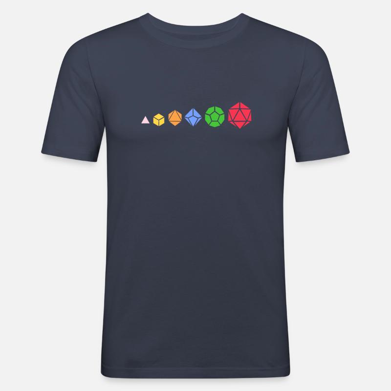 D20 Evolution - Männer Slim Fit T-Shirt - Navy