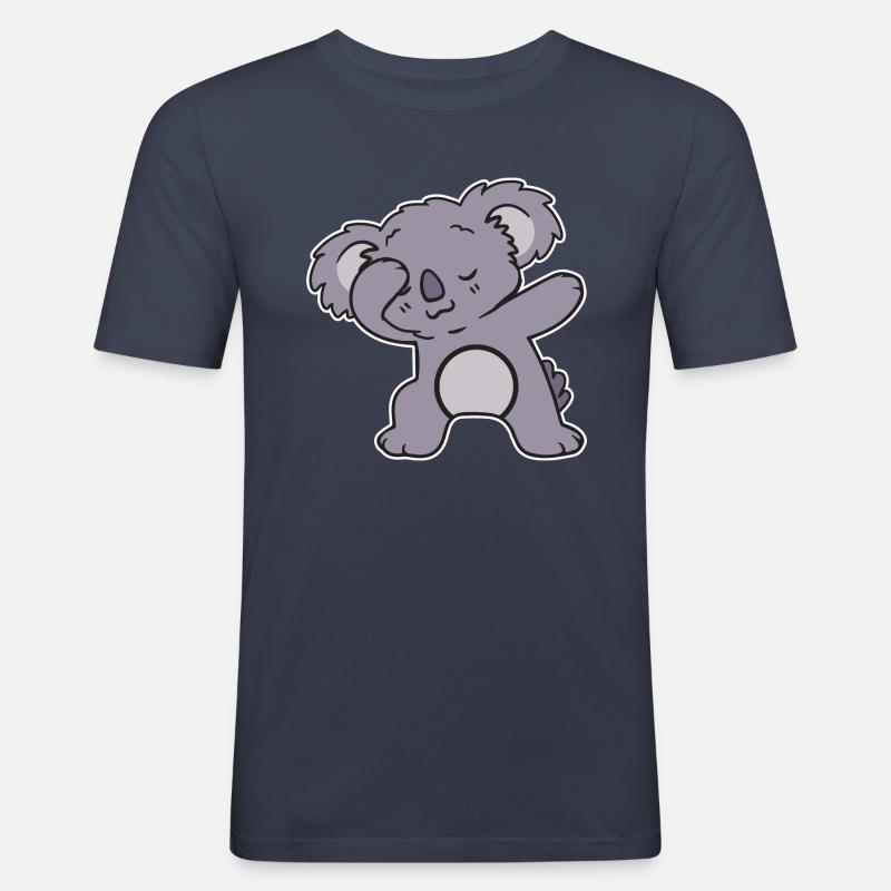 Cute Dabbing Koala - Männer Slim Fit T-Shirt - Navy