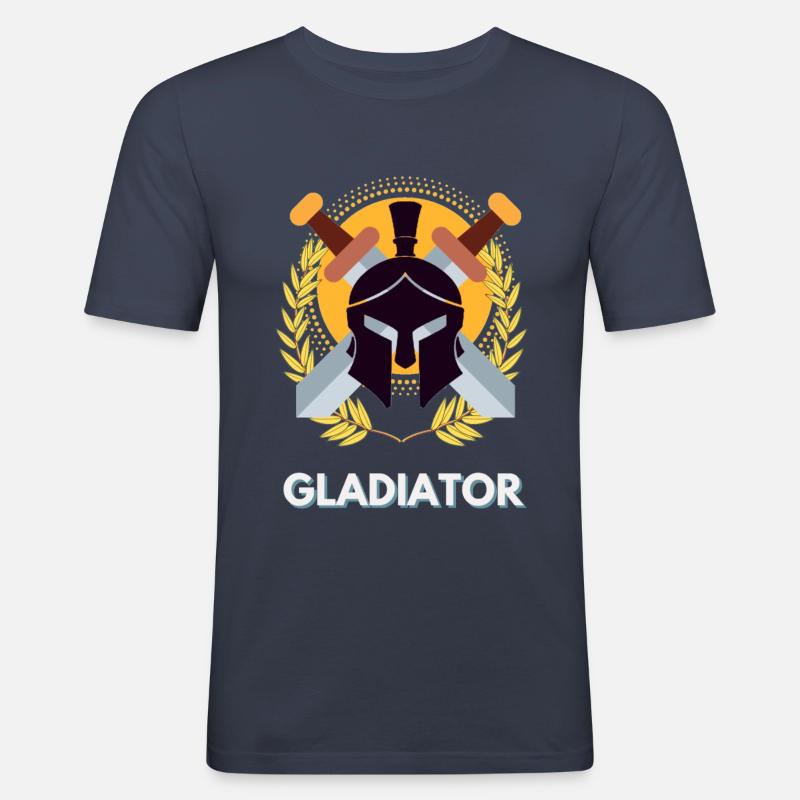 Gladiator, Gladiator, Spartaner - Männer Slim Fit T-Shirt - Navy