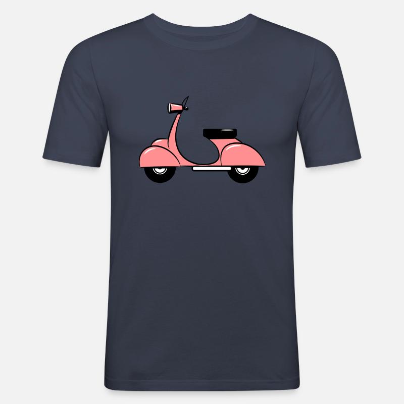 motorroller - Männer Slim Fit T-Shirt - Navy