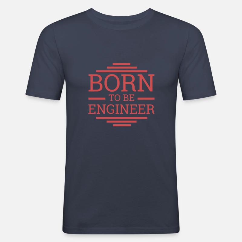 "Engineer Born | Engineer" - Men's Slim Fit T-Shirt - navy