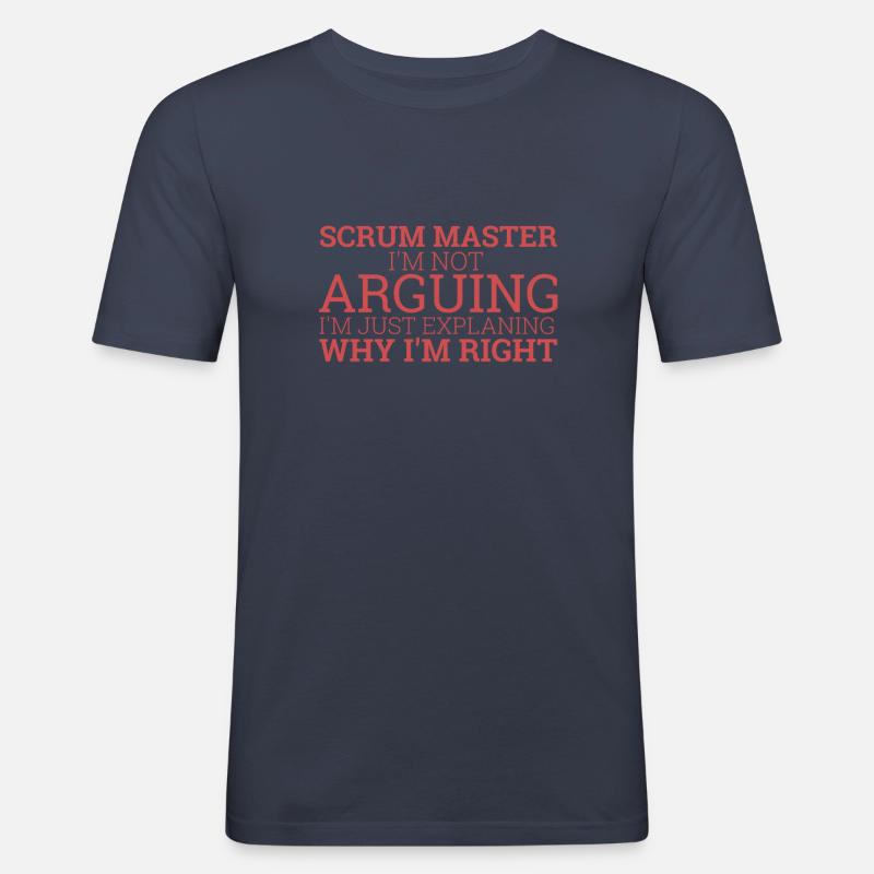 "Scrum Master Arguing | "Scrum Master"" - Männer Slim Fit T-Shirt - Navy