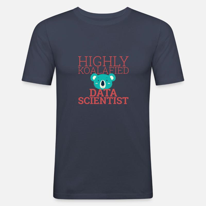 "Data Scientist Koalafied | Data Scientist" - Männer Slim Fit T-Shirt - Navy