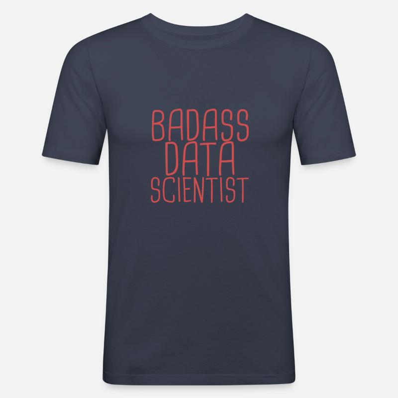 "Data Scientist Badass | Data Scientist" - Männer Slim Fit T-Shirt - Navy