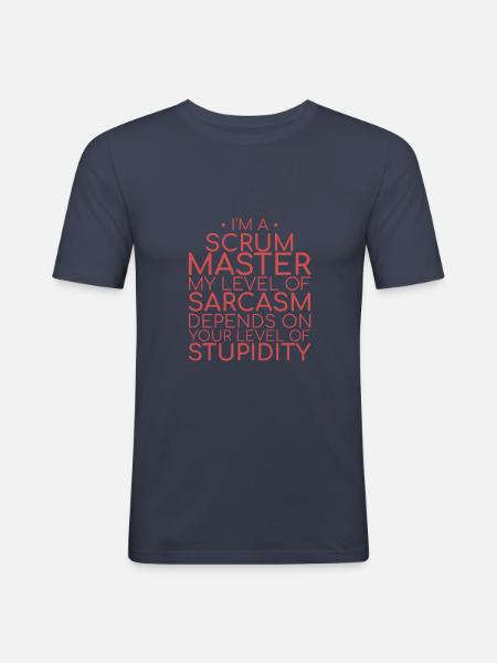 "Scrum Master Sarcasm | "Scrum Master"" - Männer Slim Fit T-Shirt - Navy