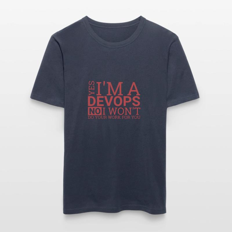 DevOps Work | Software Development" Men's Slim Fit T-Shirt