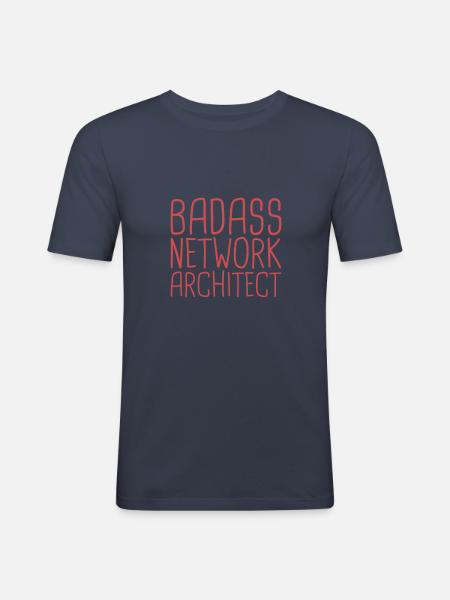 "Network Architect Badass | Netzwerk" - Männer Slim Fit T-Shirt - Navy