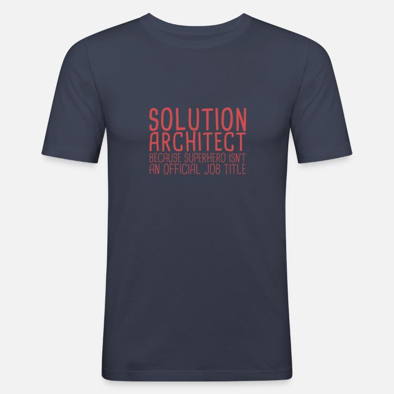 Solution Architect Superhero|Solution Architecture - Männer Slim Fit T-Shirt - Navy
