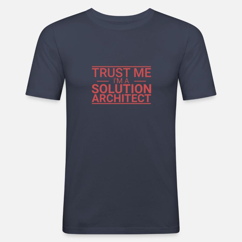 "Solution Architect Trust | Solution Architecture" - Männer Slim Fit T-Shirt - Navy