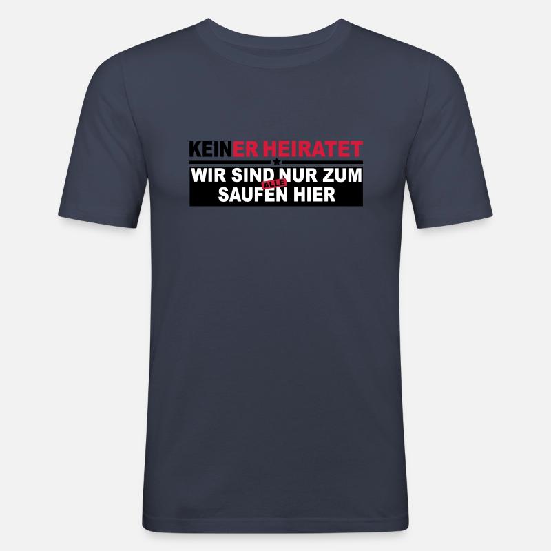 feiern - Männer Slim Fit T-Shirt - Navy
