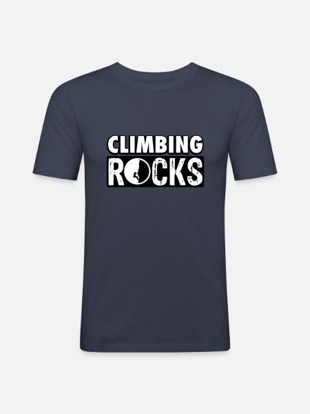 Climbing rocks - Männer Slim Fit T-Shirt - Navy