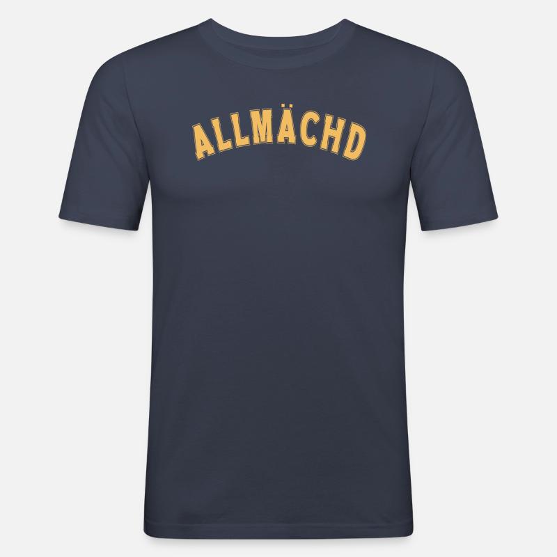 Allmächd - Männer Slim Fit T-Shirt - Navy