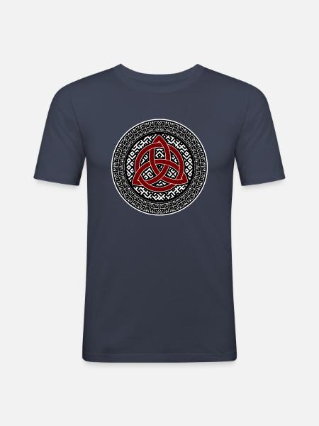 Red Triglav - Men's Slim Fit T-Shirt - navy
