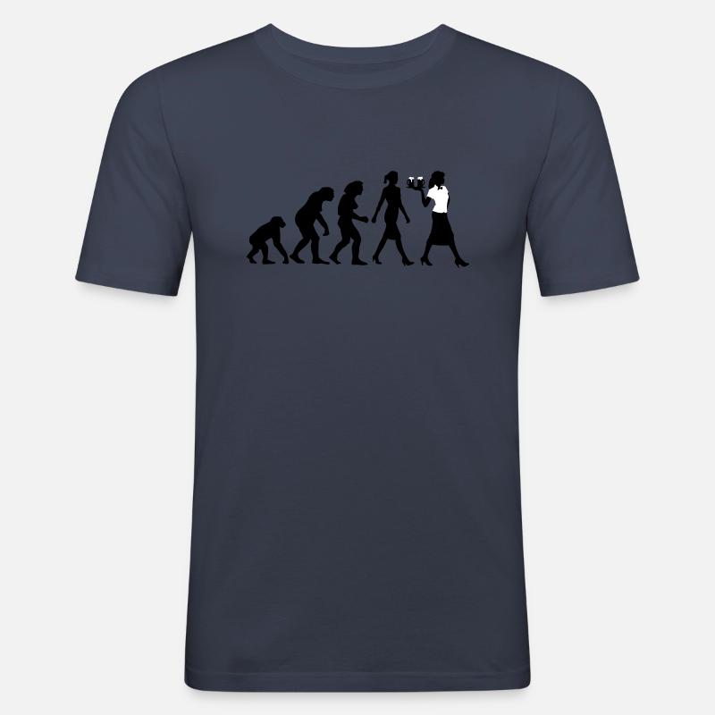 evolution_kellnerin_122013_a_2c - Männer Slim Fit T-Shirt - Navy