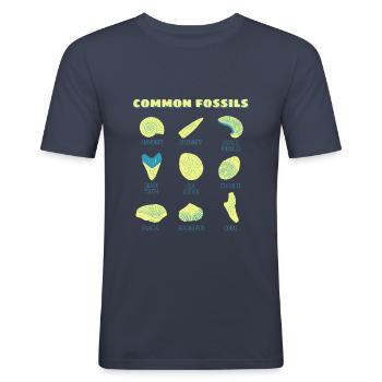 Fossilien Sammlung Geschenk Fossil Jäger - Männer Slim Fit T-Shirt - Navy - Vorne - Nik (191cm)