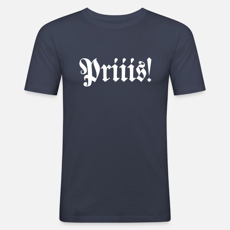 Schnupfer schnupfspruch pris geschenk - Männer Slim Fit T-Shirt - Navy