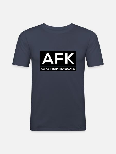 AFK - Männer Slim Fit T-Shirt - Navy