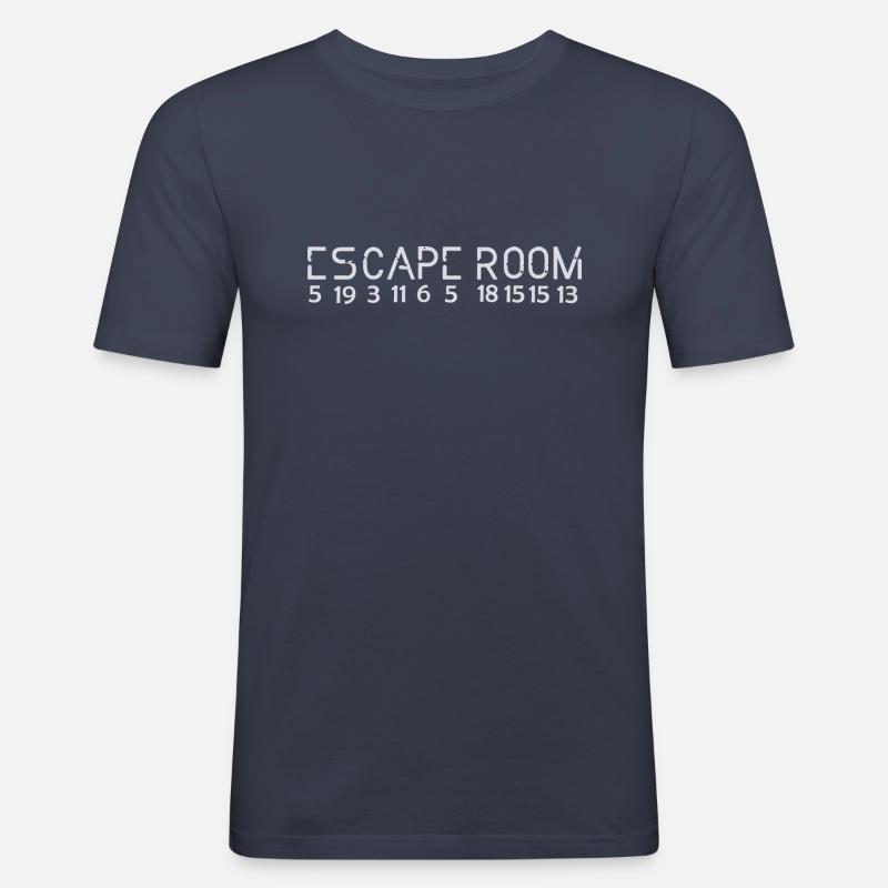 Escape Room Code - Men's Slim Fit T-Shirt - navy