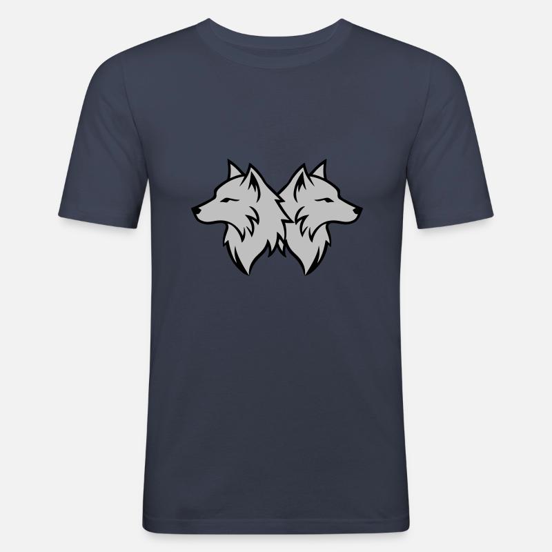 Wolf Team Rudel - Männer Slim Fit T-Shirt - Navy