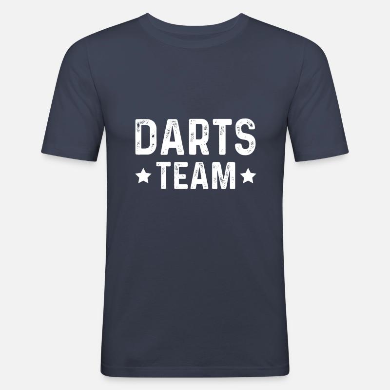 Darts Team - Männer Slim Fit T-Shirt - Navy