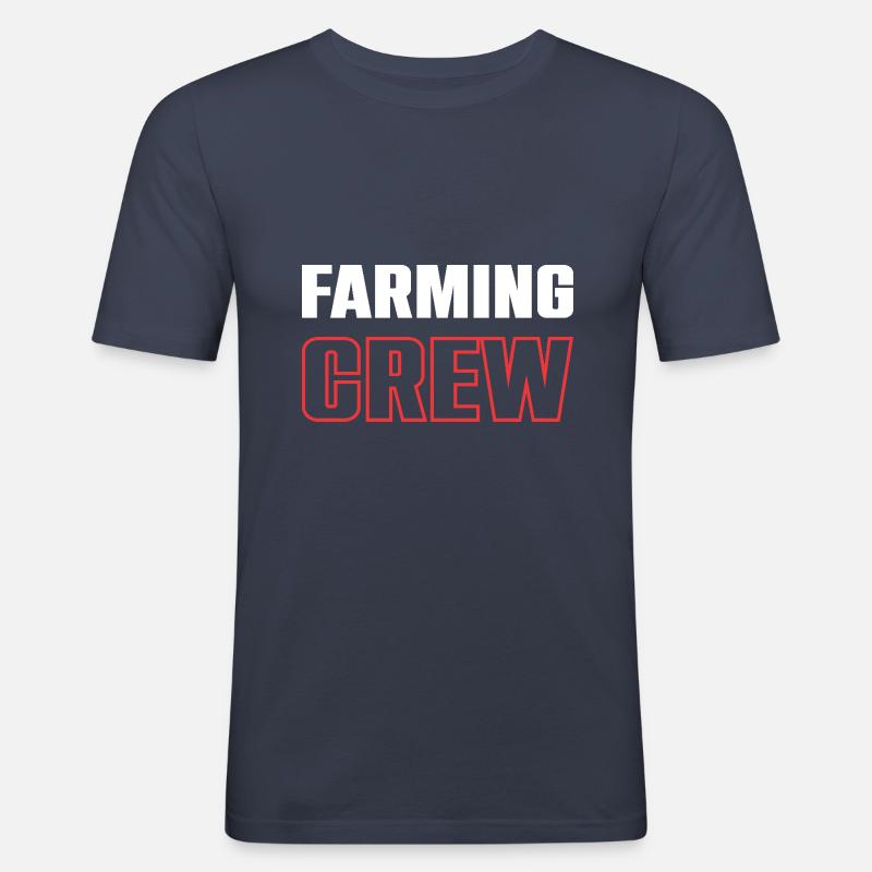Farming Crew - Men's Slim Fit T-Shirt - navy