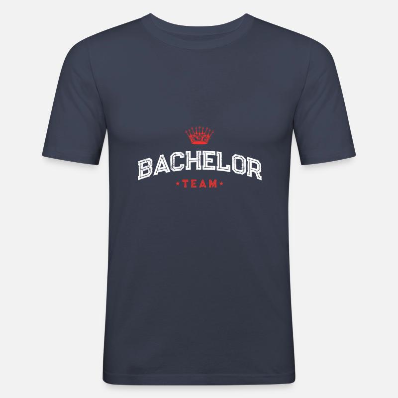 Bachelor Team - Männer Slim Fit T-Shirt - Navy