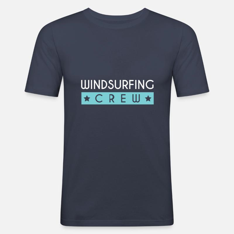 Windsurfing Crew - Männer Slim Fit T-Shirt - Navy