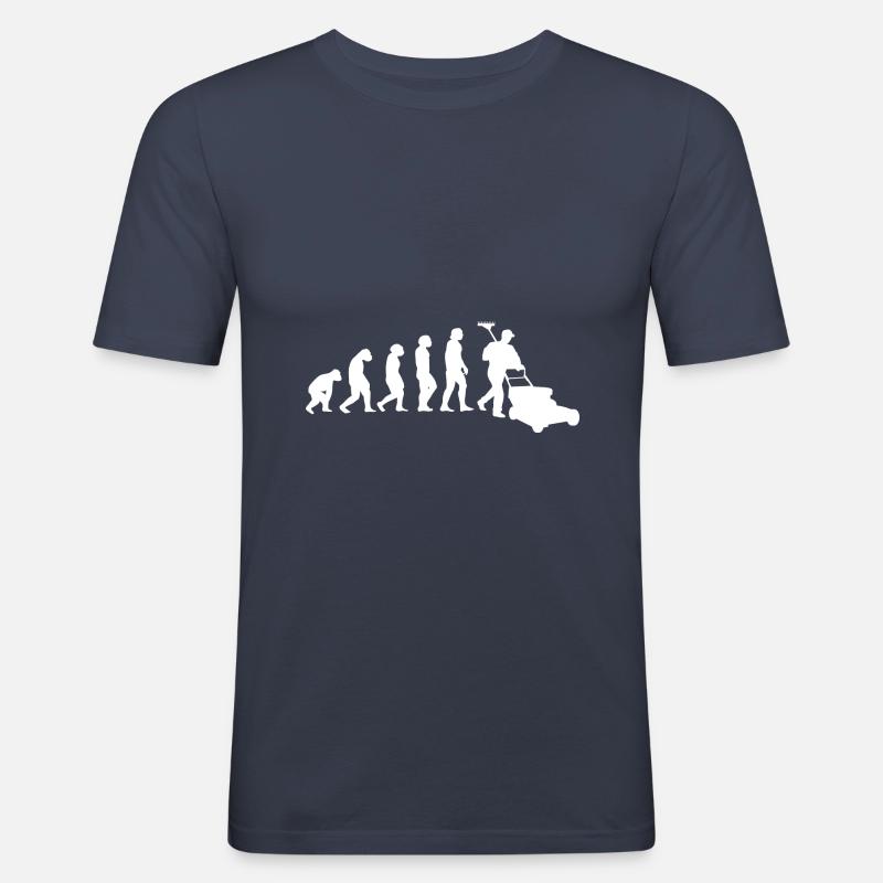 Evolution Landschaftsbauer - Männer Slim Fit T-Shirt - Navy