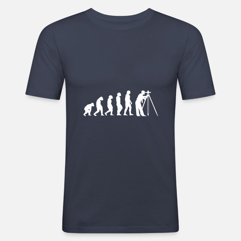 Evolution Vermesser - Männer Slim Fit T-Shirt - Navy