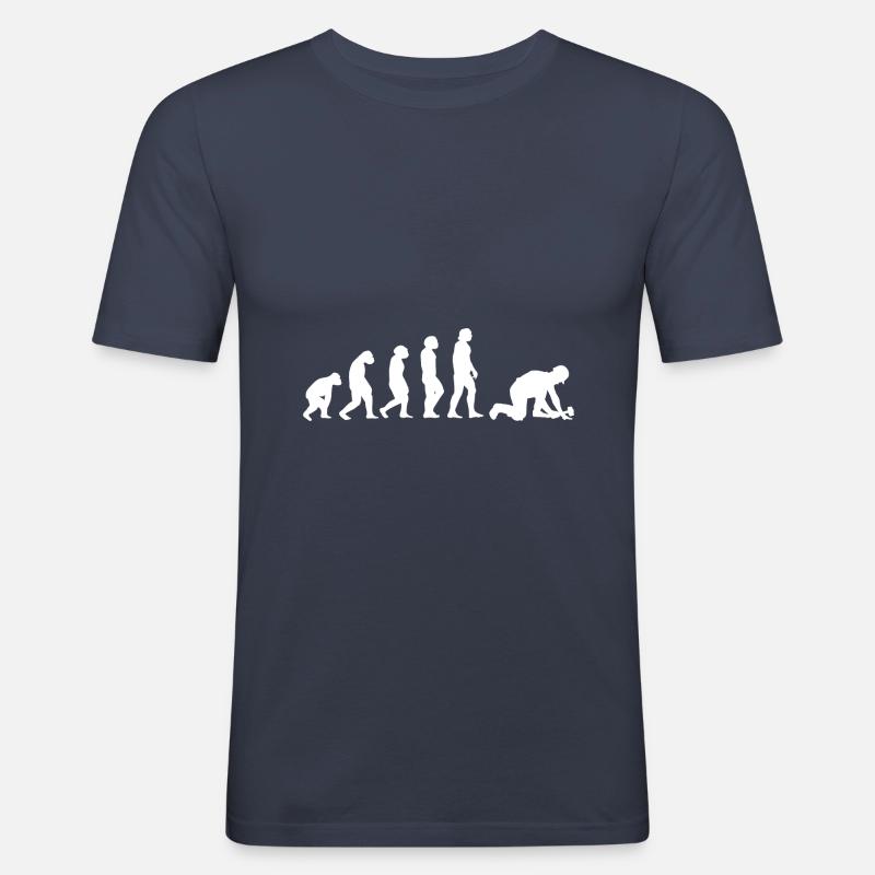 Evolution Pflasterer - Männer Slim Fit T-Shirt - Navy