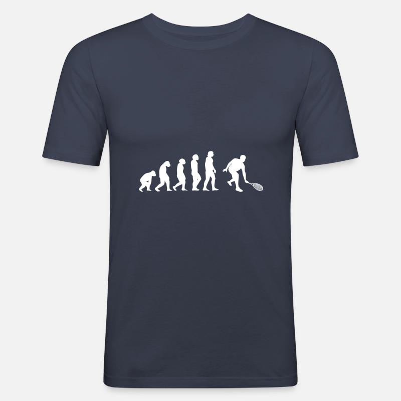 Evolution Tennisspieler - Männer Slim Fit T-Shirt - Navy