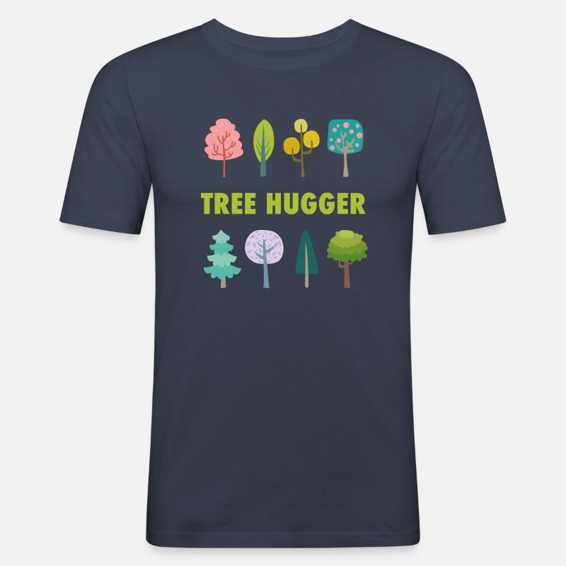 Tree Hugger - Männer Slim Fit T-Shirt - Navy