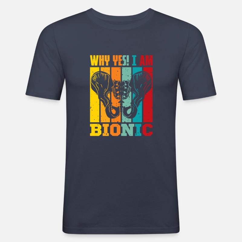 Why Yes! I am Bionic - Männer Slim Fit T-Shirt - Navy