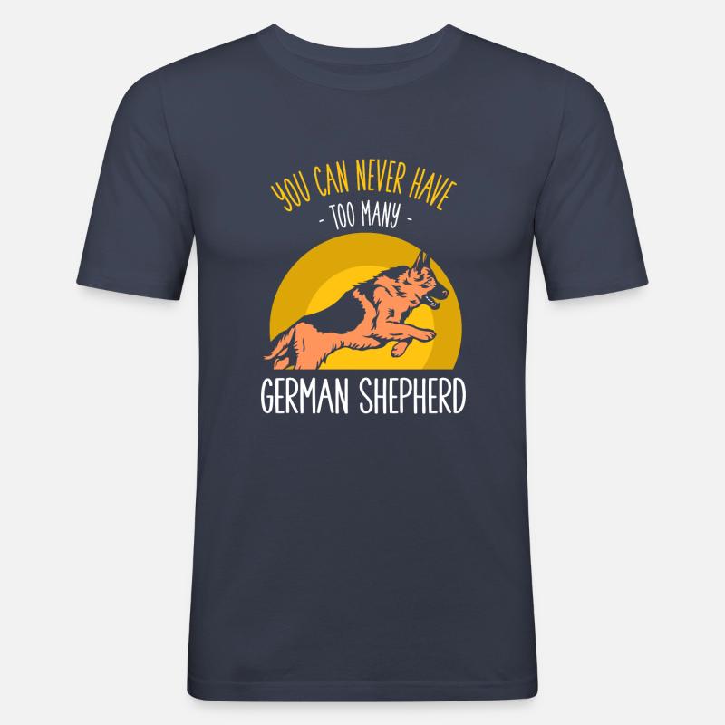 Deutscher Schäferhund - Männer Slim Fit T-Shirt - Navy