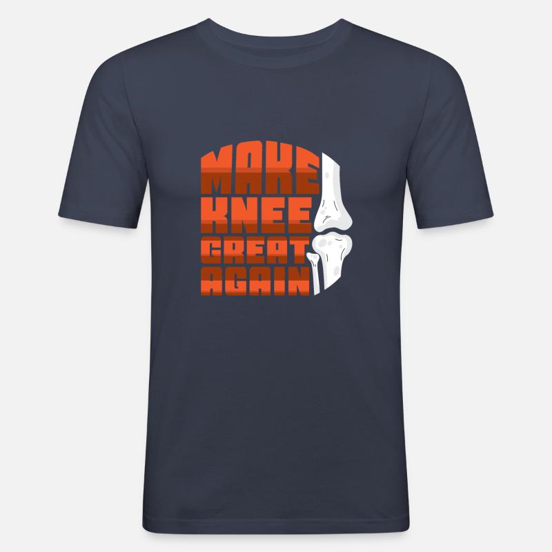 Make Knee Great Again - Männer Slim Fit T-Shirt - Navy