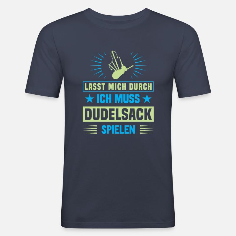 Dudelsackspieler Dudelsack Männer Geschenk - Männer Slim Fit T-Shirt - Navy