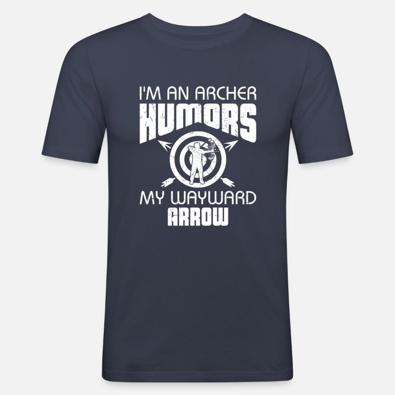 Bogenschießen Bogenschütze - Männer Slim Fit T-Shirt - Navy