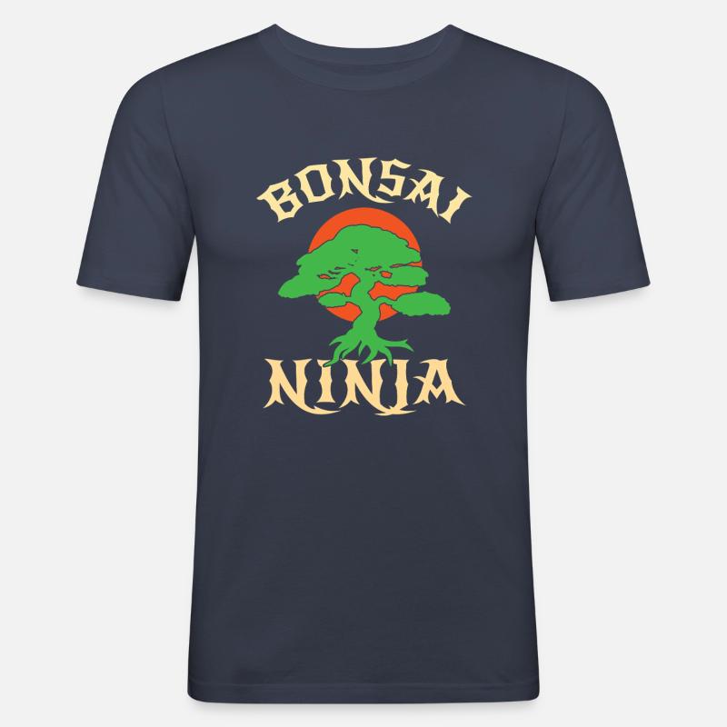 Bonsai Tree - Männer Slim Fit T-Shirt - Navy