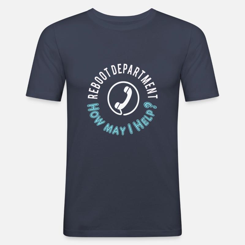 Lustiges IT-Computergeschenk der Neustartabteilung - Männer Slim Fit T-Shirt - Navy