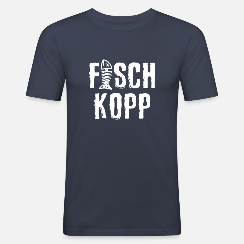 Fischkopp - Männer Slim Fit T-Shirt - Navy