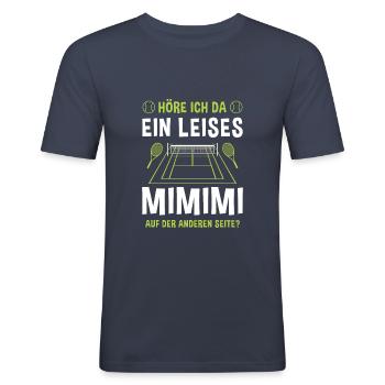 Tennisbälle Tennissport Tenniszubehör Sport Tennis - Männer Slim Fit T-Shirt - Navy - Vorne - Nik (191cm)