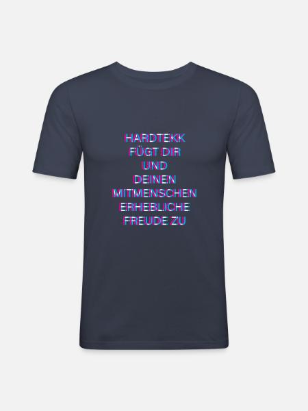 Hardtekk Tekk - Männer Slim Fit T-Shirt - Navy