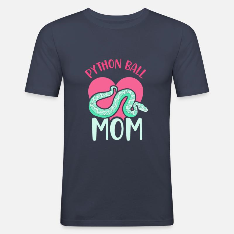 Python ball mom - Männer Slim Fit T-Shirt - Navy